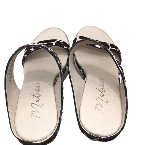 NWOB Matisse Flora Womens Cow Print Espadrille Wedge Sandal Size 6M - Picture 8 of 10